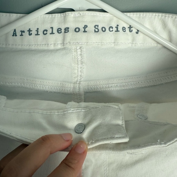 Nordstrom Women's Cream Skinny Jeans - Picture 3 of 7